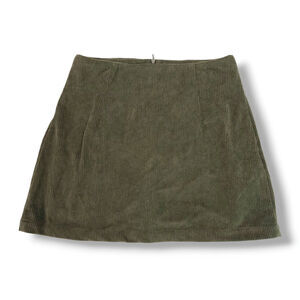 Halara High Waisted 2 in 1 Corduroy A Line Mini Skort Icy Bamboo Green XS NWT